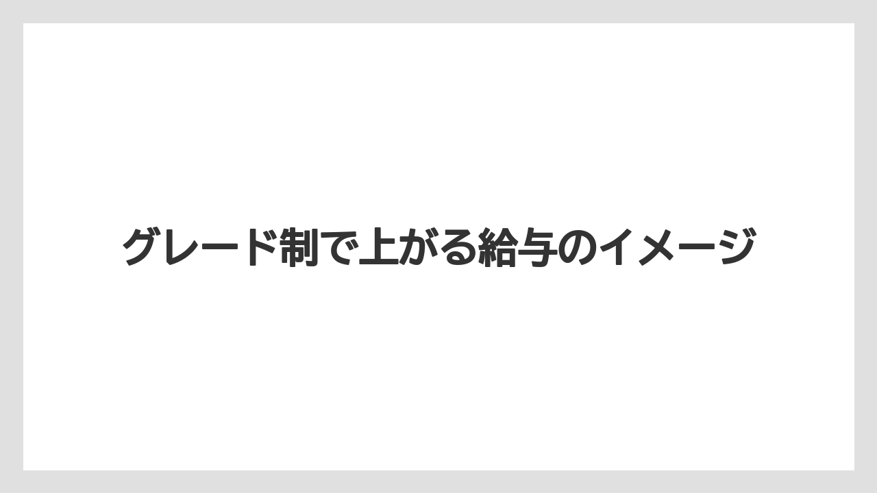 グレード制で上がる給与のイメージ