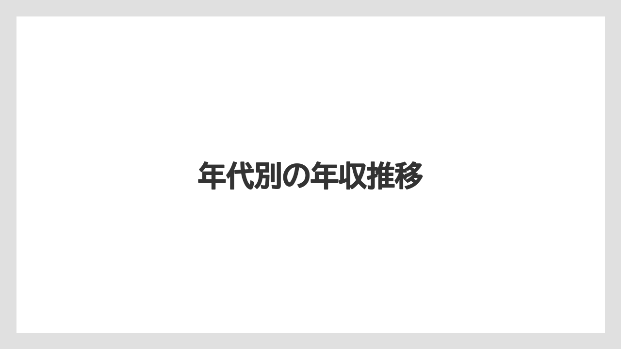 年代別の年収推移