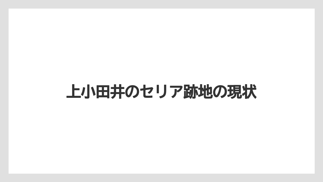 上小田井のセリア跡地の現状