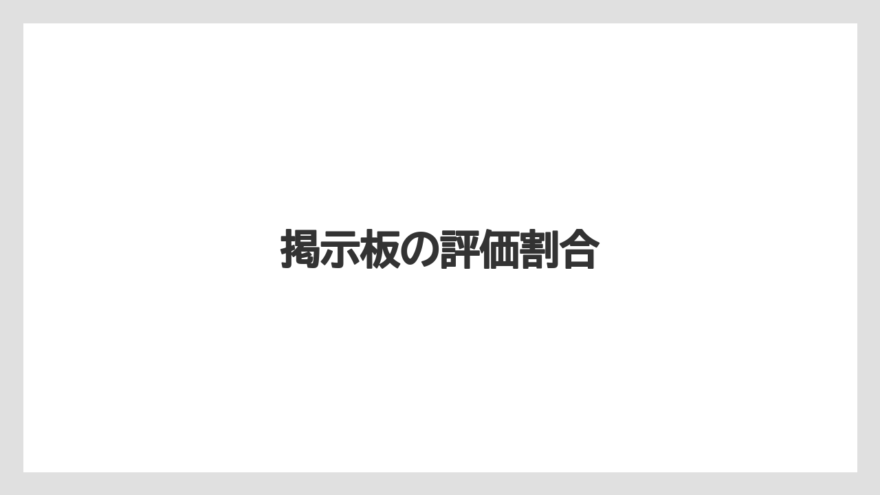 掲示板の評価割合