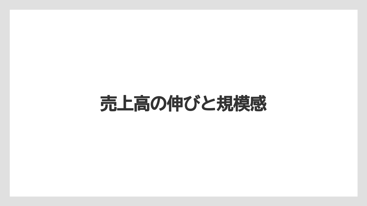 売上高の伸びと規模感