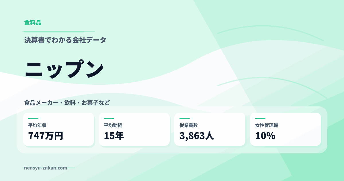 ニップンの年収・働き方データ