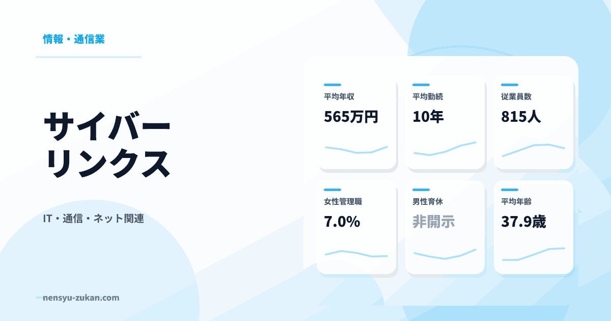 サイバーリンクスの年収・働き方データ