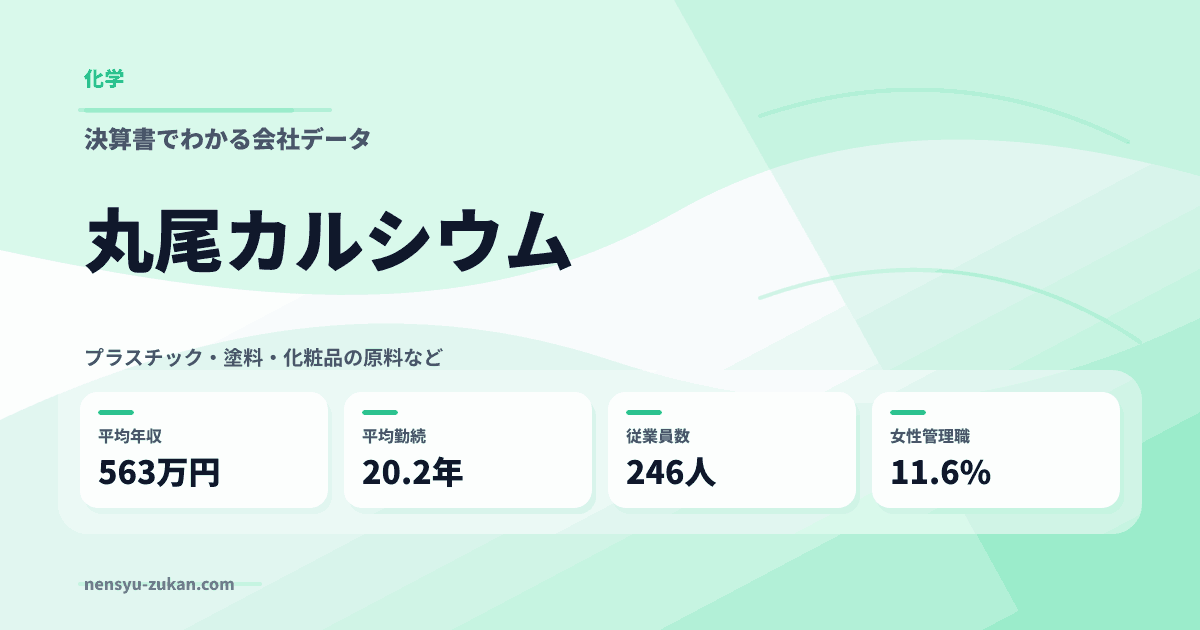 丸尾カルシウムの年収・働き方データ