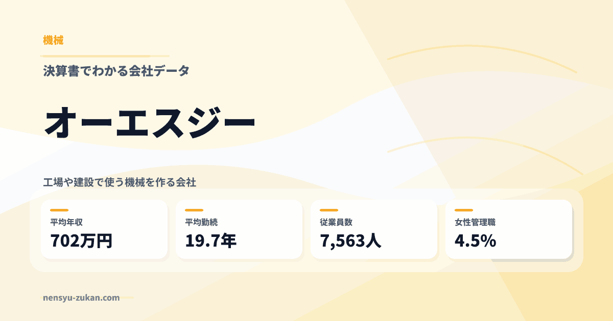 オーエスジーの年収・働き方データ