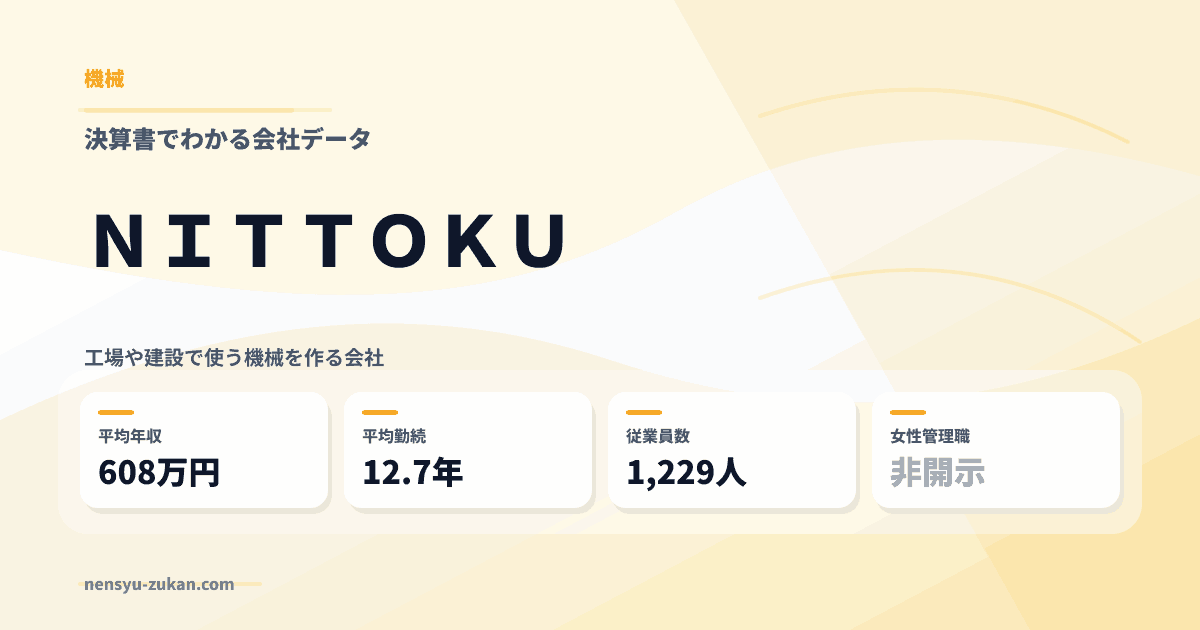 ＮＩＴＴＯＫＵの年収・働き方データ
