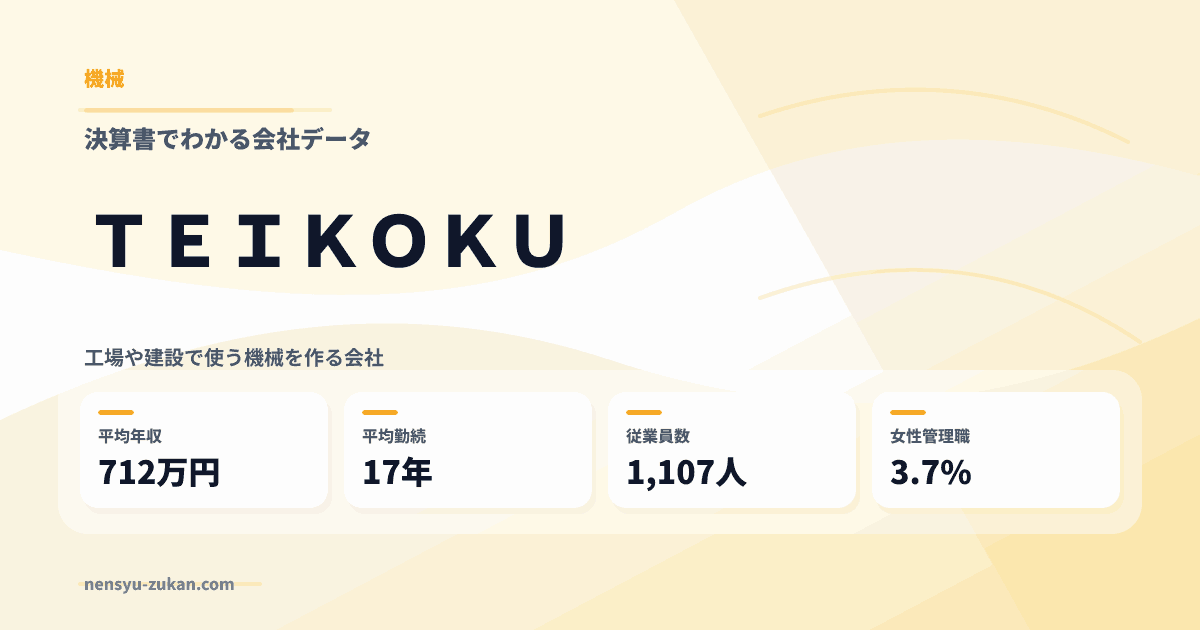 ＴＥＩＫＯＫＵの年収・働き方データ