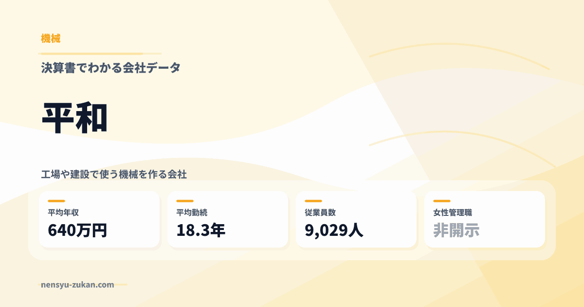 平和の年収・働き方データ