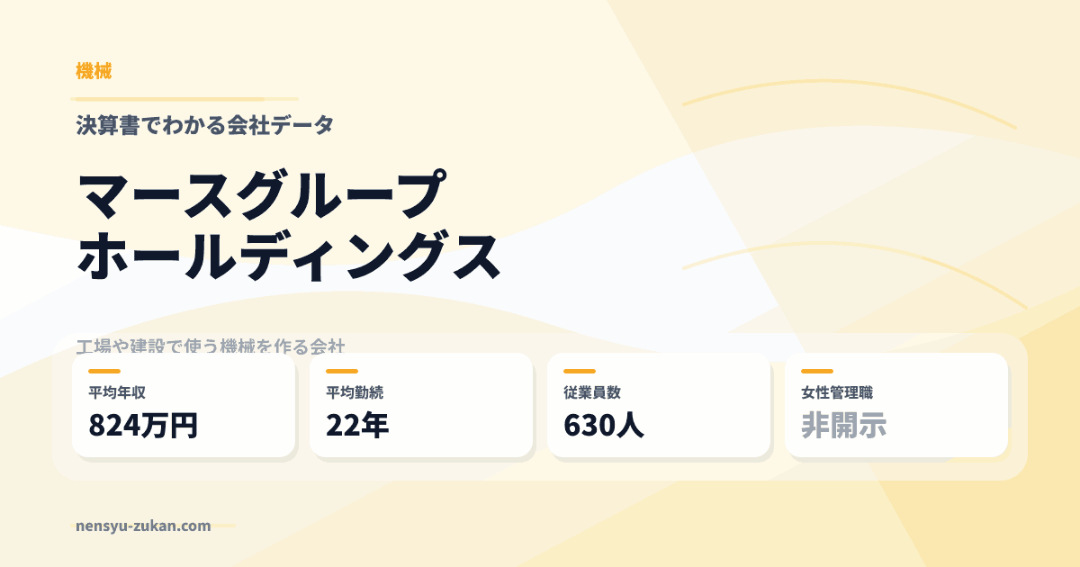 マースグループホールディングスの年収・働き方データ