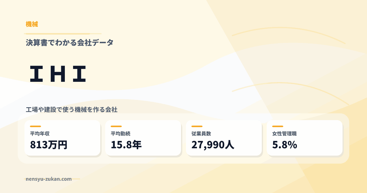 ＩＨＩの年収・働き方データ