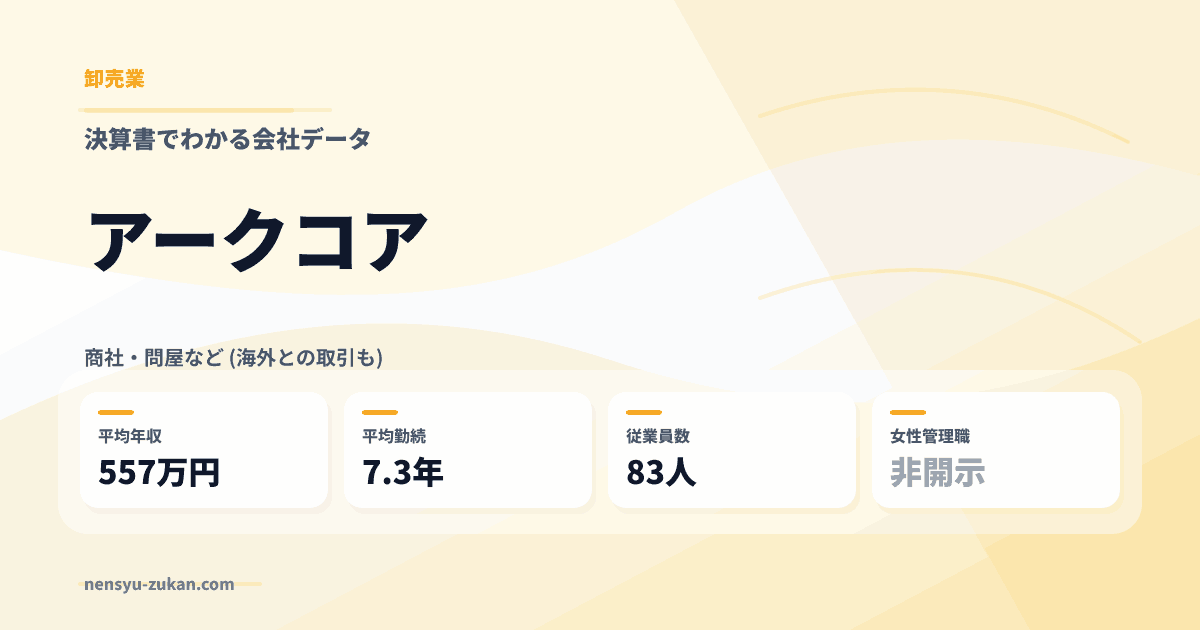 アークコアの年収・働き方データ