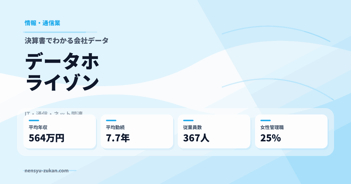 データホライゾンの年収・働き方データ