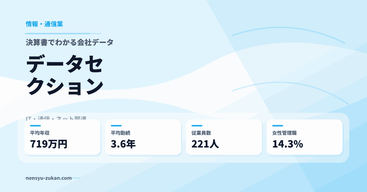 データセクションの年収・働き方データ