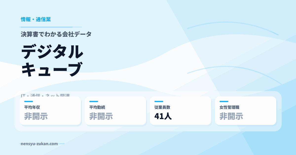 デジタルキューブの年収・働き方データ
