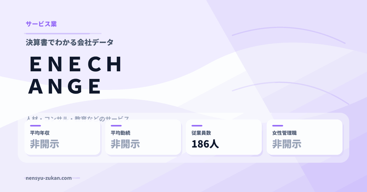 ＥＮＥＣＨＡＮＧＥの年収・働き方データ