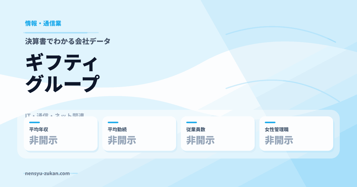 ギフティグループの年収・働き方データ