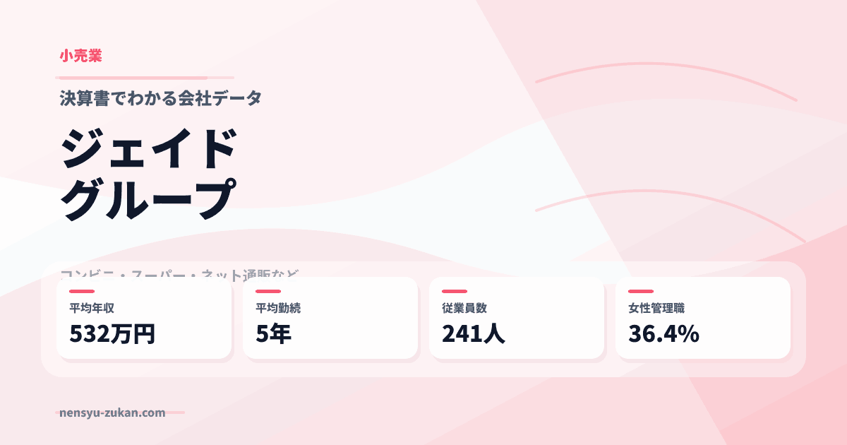 ジェイドグループの年収・働き方データ