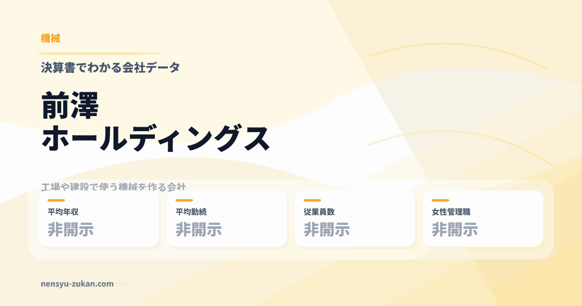 前澤ホールディングスの年収・働き方データ