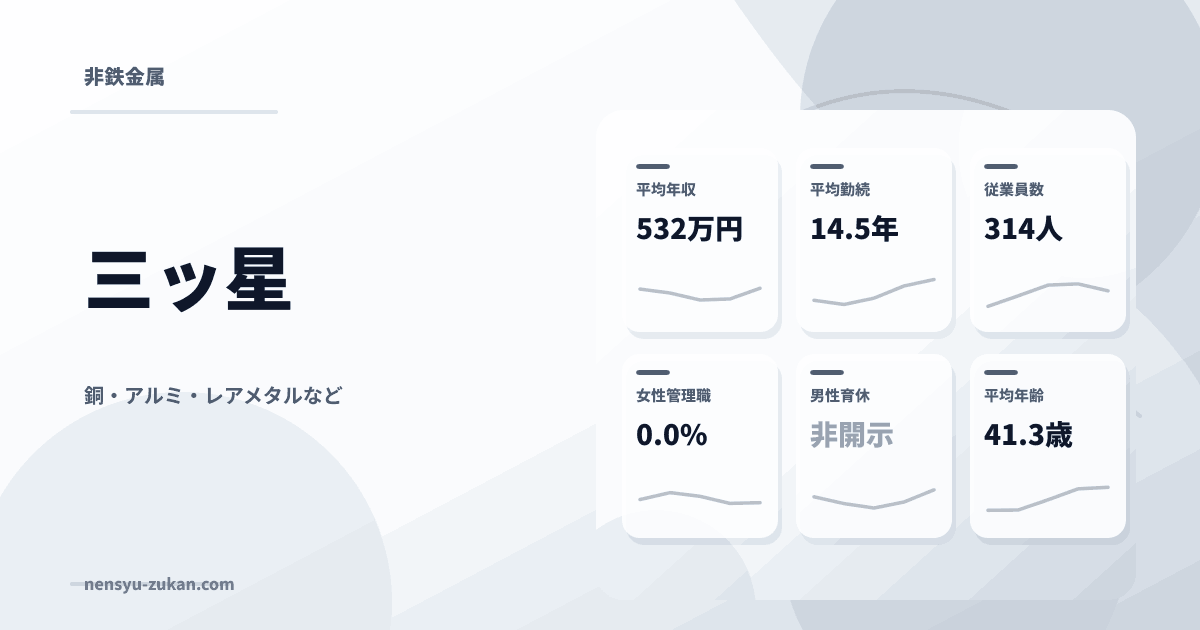 三ッ星の年収・働き方データ