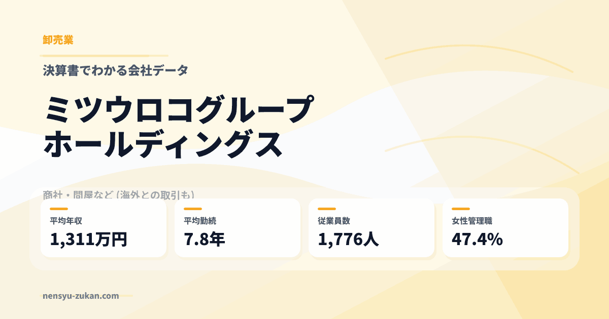 ミツウロコグループホールディングスの年収・働き方データ