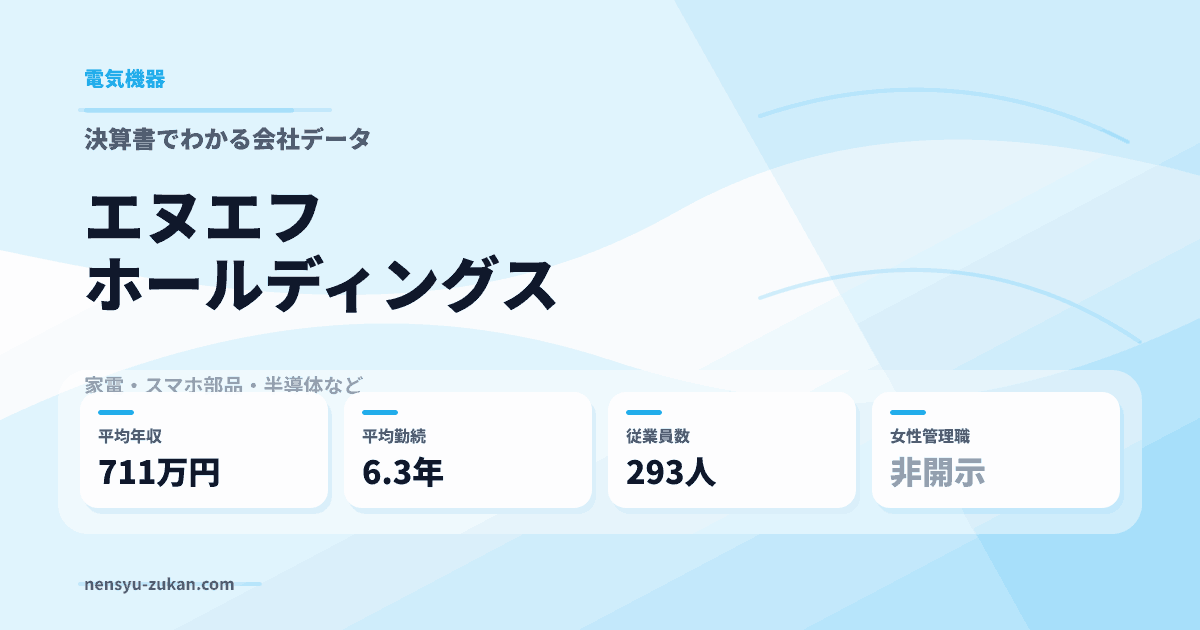 エヌエフホールディングスの年収・働き方データ