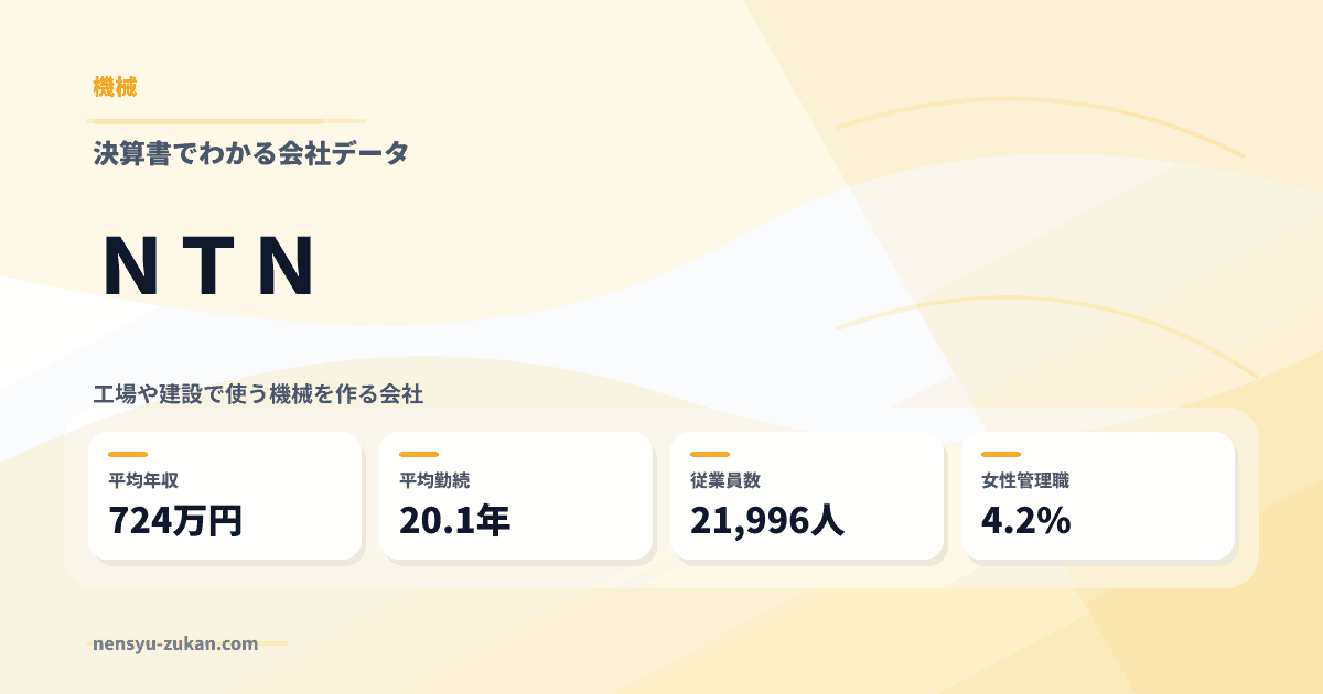 ＮＴＮの年収・働き方データ