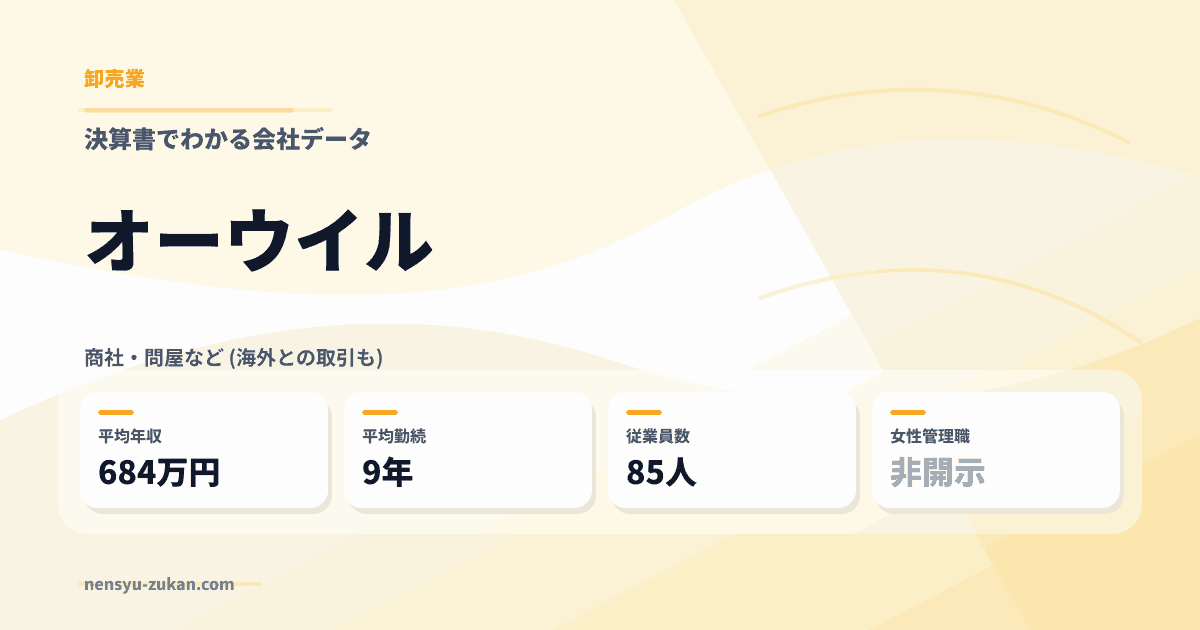 オーウイルの年収・働き方データ