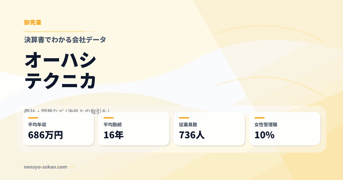 オーハシテクニカの年収・働き方データ