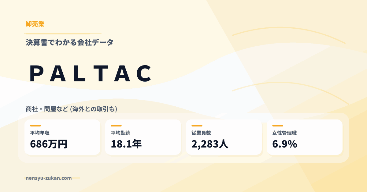 ＰＡＬＴＡＣの年収・働き方データ