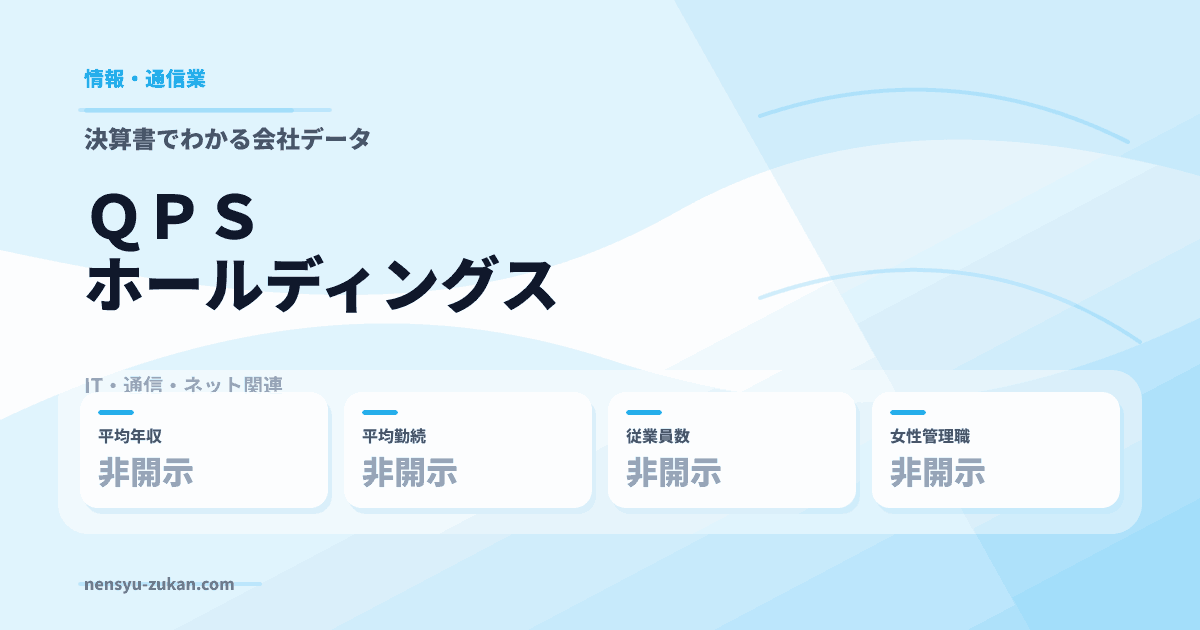 ＱＰＳホールディングスの年収・働き方データ