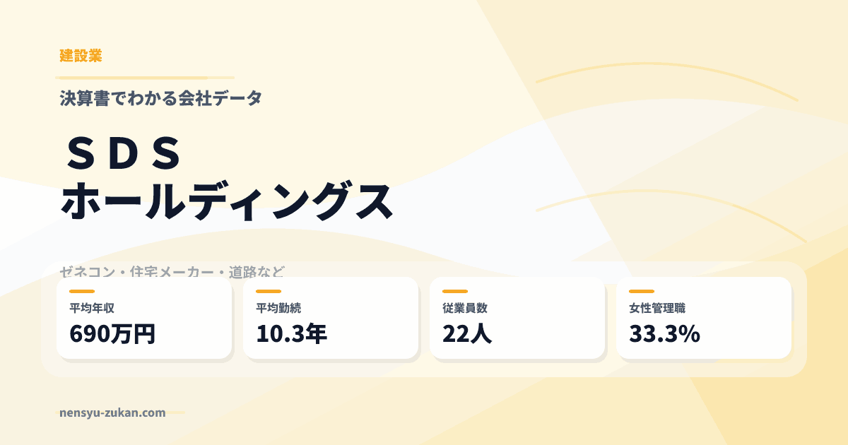 ＳＤＳホールディングスの年収・働き方データ