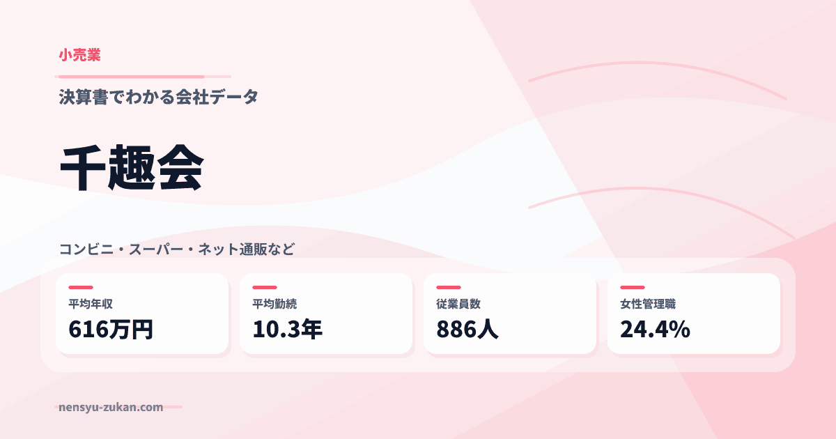 千趣会の年収・働き方データ