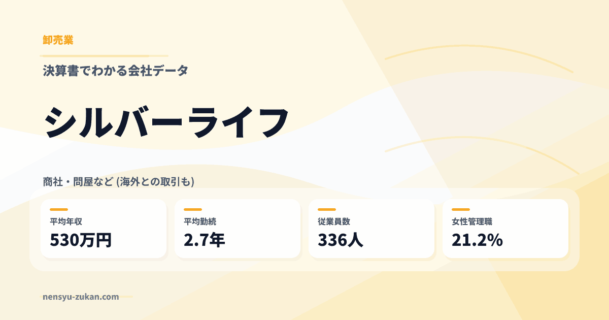 シルバーライフの年収・働き方データ
