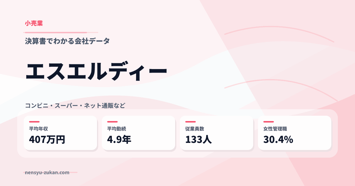 エスエルディーの年収・働き方データ