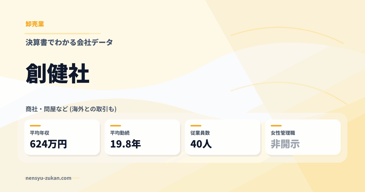 創健社の年収・働き方データ