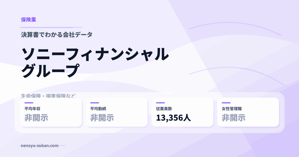 ソニーフィナンシャルグループの年収・働き方データ
