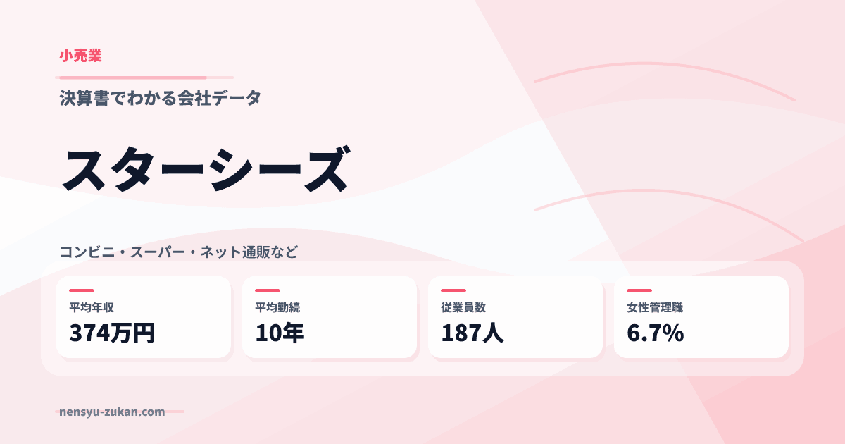 スターシーズの年収・働き方データ