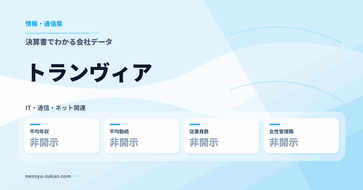 トランヴィアの年収・働き方データ