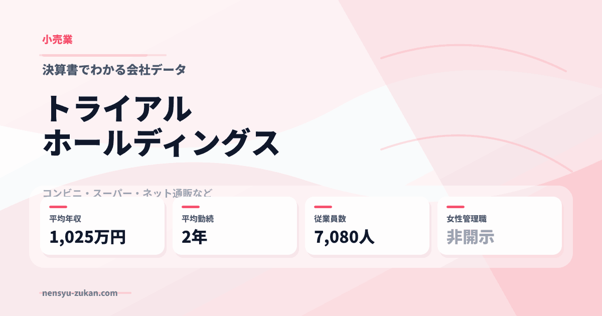 トライアルホールディングスの年収・働き方データ