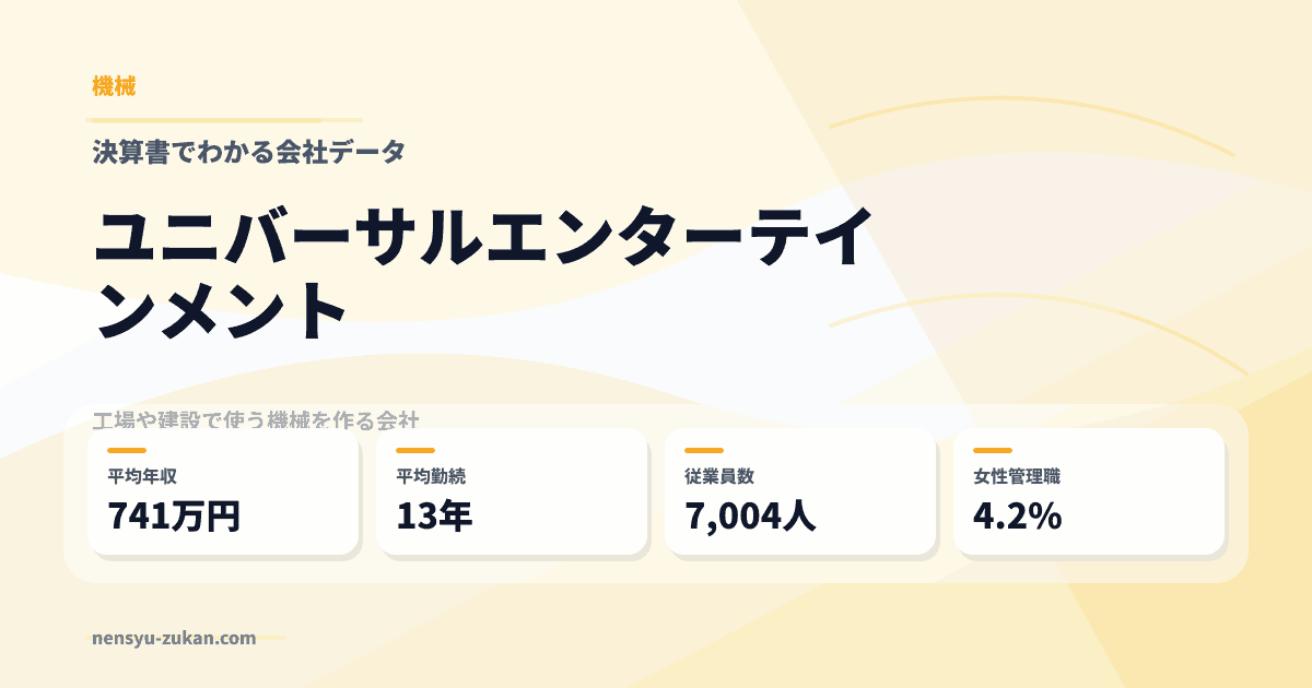ユニバーサルエンターテインメントの年収・働き方データ