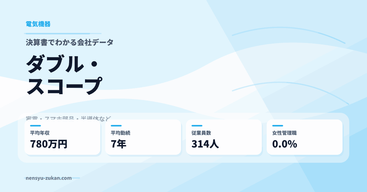 ダブル・スコープの年収・働き方データ