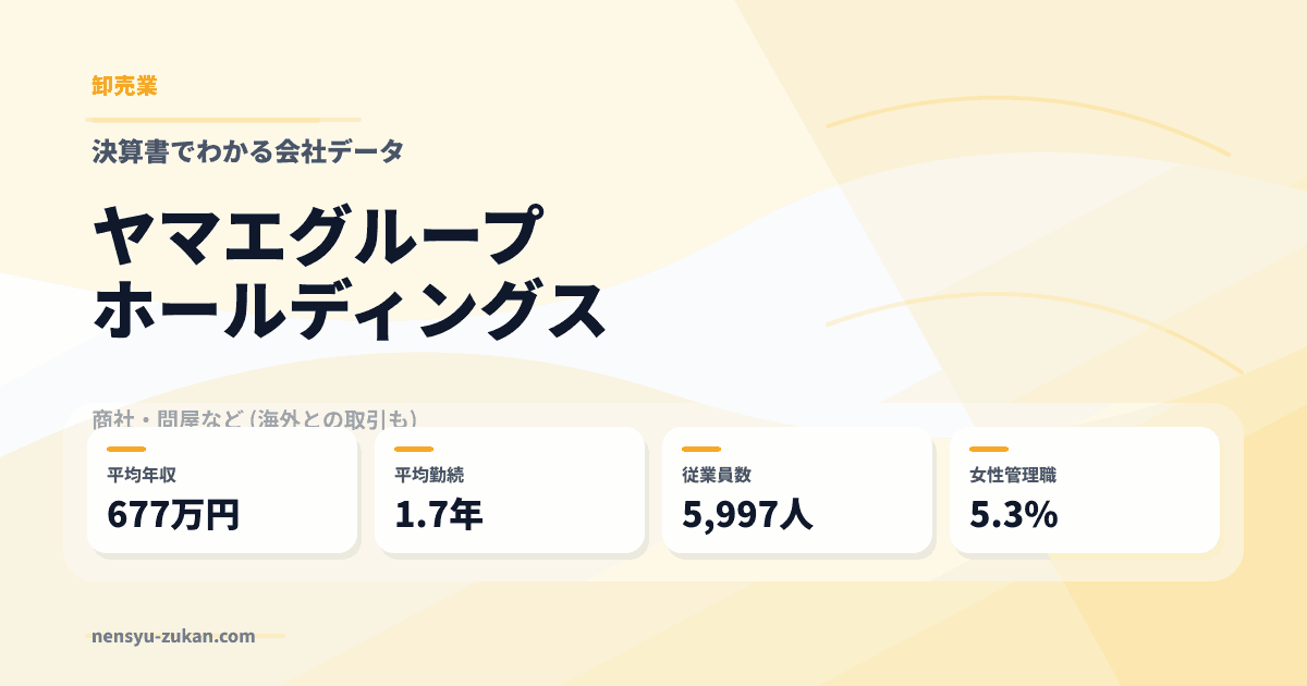 ヤマエグループホールディングスの年収・働き方データ
