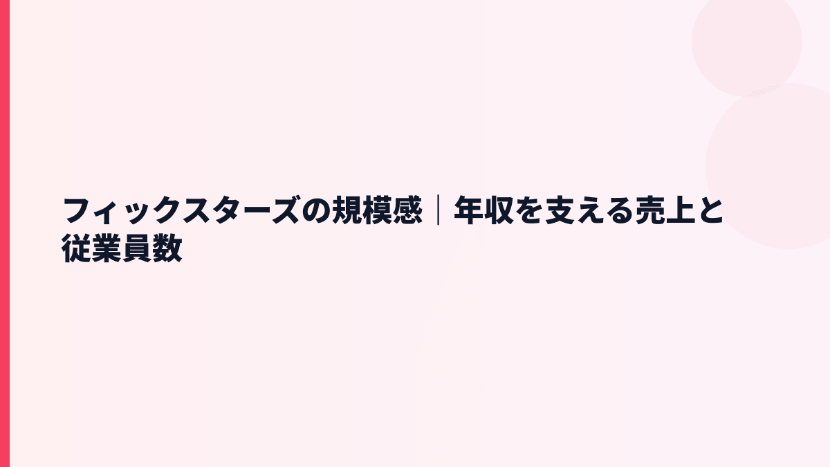 フィックスターズの規模感は？売上96億円・従業員334人の働き方