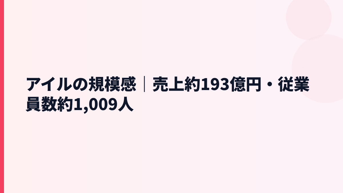 アイルの規模感はどれくらい？年収を支える売上と人数