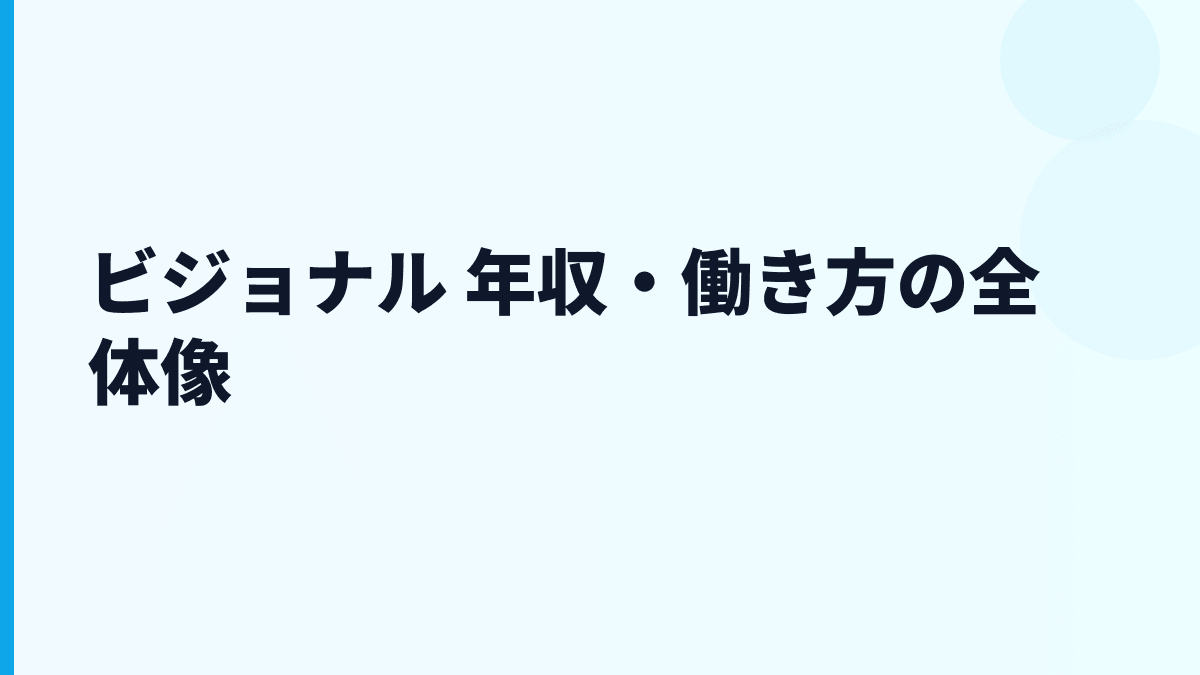 ビジョナル 年収と働き方をBizReach・HRMOSの数字から読む