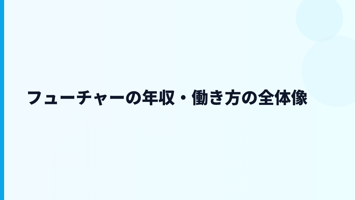 フューチャーの年収・働き方の全体像