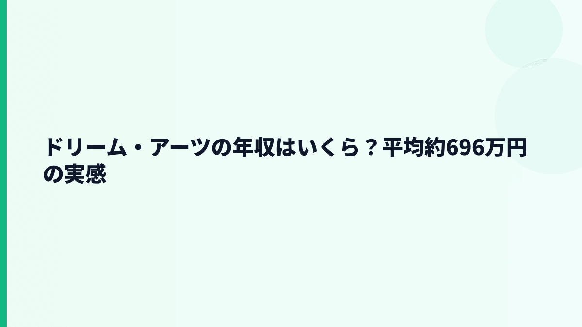 ドリーム・アーツの年収はいくら？平均約696万円を生活感で見る