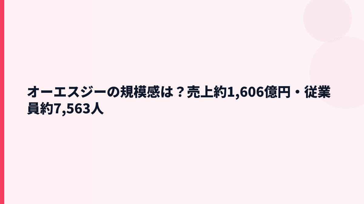 オーエスジーの規模感は？売上約1,606億円・従業員約7,563人