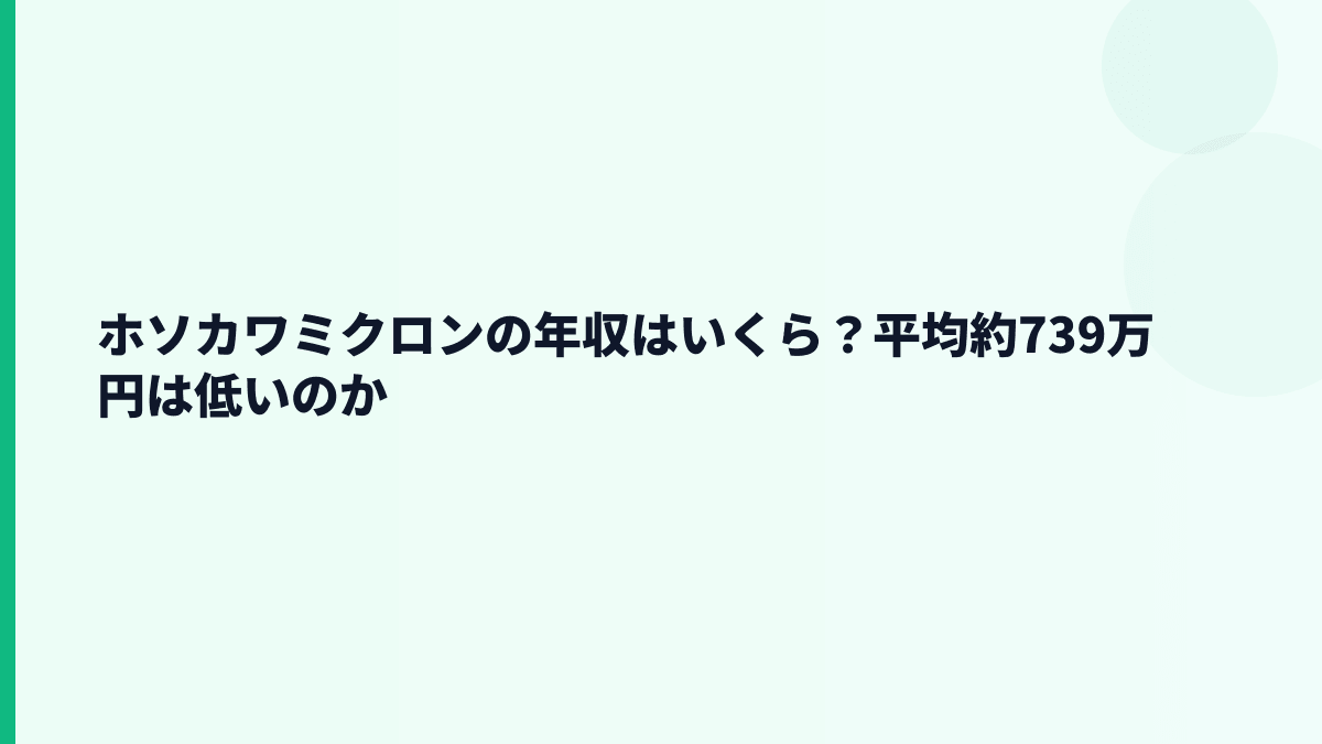 ホソカワミクロンの年収はいくら？平均約739万円は低いのか
