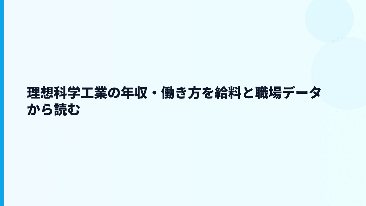 理想科学工業の年収・働き方を給料と職場データから読む